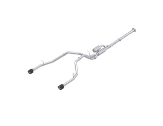 MBRP S51563CF ARMOR PRO Streel Profile Dual Rear Exit Carbon Fiber Tips Stainless-Steel 3" - 2-1/2" Cat-Back Exhaust for 2025 RAM 1500 3.0L Hurricane