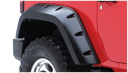 Bushwacker 10046-02 6-3/4" Pocket Style Flares Rear for 07-18 Jeep Wrangler JK 2-Door
