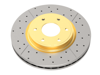 DBA 2533X Street Series X Gold Brake Rotor Rear 350mm for 06-10 Jeep Grand Cherokee SRT8 6.1L HEMI