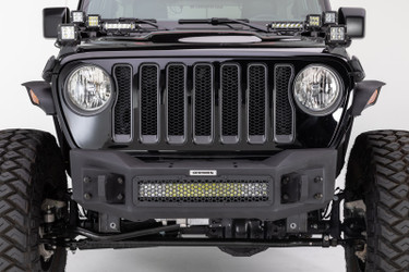 Go Rhino 331100T Rockline Stubby Front Bumper for 07-18 Jeep Wrangler JK, 18-25 JL & 20-25 Gladiator JT