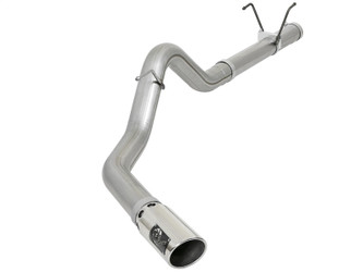 aFe Power 49-42006-P Large Bore-HD 4" 409 Stainless Steel DPF-Back Exhaust System 5" Polished Tip for 07.5-12 Dodge & RAM 2500/3500 6.7L Cummins