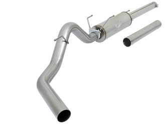 aFe Power 49-12005 LARGE Bore-HD 4" 409 Stainless Steel Cat-Back Exhaust System without Tip for 03-04 Dodge Ram 2500/3500 5.9L Cummins