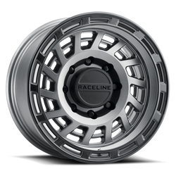 Raceline 957GB-78550-00 957BS Halo Gunmetal Black Ring 17x8.5 5x5 4.72" Backspace Wheel for 07-25 Jeep Wrangler JK, JL & Gladiator JT