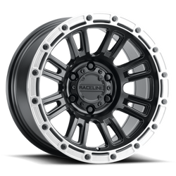 Raceline 956BS-78012+30 956BS Compass Satin Black Silver Ring 17x8 5x4.5 5.68" Backspace Wheel for 84-06 Jeep Cherokee XJ, Comanche MJ, Grand Cherokee ZJ, Wrangler YJ & TJ
