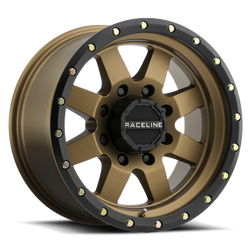 Raceline 935BZ-79050-12 935BZ Defender Bronze 17x9 5x5 4.5" Backspace Wheel for 07-25 Jeep Wrangler JK, JL & Gladiator JT
