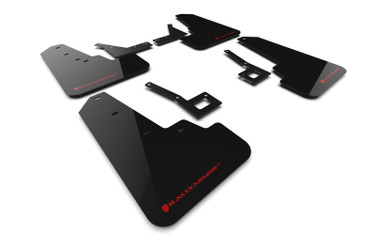 Rally Armor MF98-UR-BLK-RD Black Mud Flaps Red Logo for 19-25 RAM Rebel