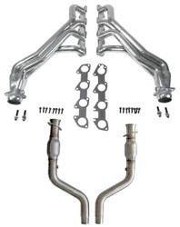 BBK 05-24 Dodge 6.1L/6.2L/6.4L Hemi 1-7/8in Headers w/High Flow Catted Mid Pipe (304 Stainless)