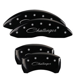 MGP 12001SCLSBK Caliper Covers Black with Challenger Cursive Logo for 09-10 Challenger R/T 5.7L HEMI