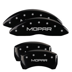 MGP 12181SMOPBK Single Piston Caliper Covers Black with MOPAR Logo for 11-23 Challenger, Charger 3.6L & 5.7L HEMI