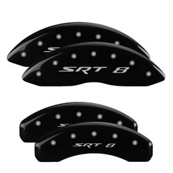 MGP 42020SSR8BK Caliper Covers Black SRT 8 Logo for 11-21 Jeep Grand Cherokee 3.6L & 5.7L HEMI