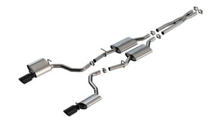 BORLA 140917BC Cat-Back Exhaust System S-Type Black Chrome Tips for 19-23 Charger GT 3.6L