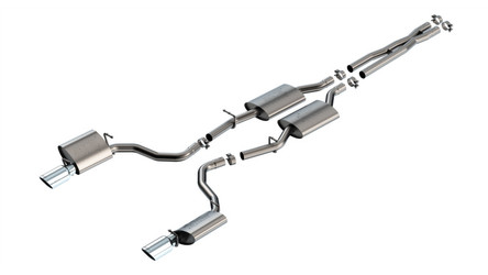 BORLA 140918 Cat-Back Exhaust System ATAK Chrome Tips for 19-23 Charger GT 3.6L