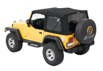Bestop 79841-17 OEM Replace-A-Top with Tinted Windows Premium Black Twill for 97-06 Jeep Wrangler TJ