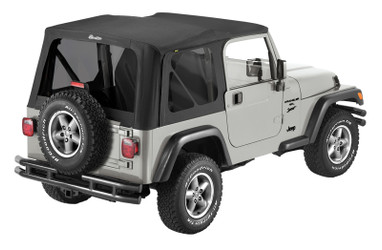 Bestop 79139-01 OEM Replace-A-Top with Tinted Windows Black Sailcloth for 97-02 Jeep Wrangler TJ