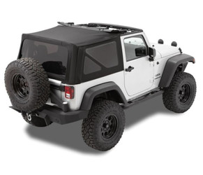 Bestop 79836-17 OEM Replace-A-Top with Tinted Windows Premium Black Twill for 07-09 Jeep Wrangler JK 2-Door
