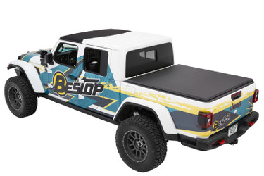 Bestop 19280-17 EZ-Roll Soft Tonneau Cover Premium Black Twill for 20-26 Jeep Gladiator JT