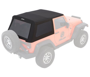 Bestop 54922-35 Trektop Glide Slantback Soft Top Black Diamond for 07-18 Jeep Wrangler JK 2-Door