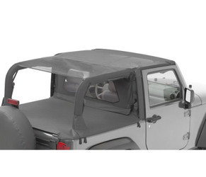Bestop 10-18 Jeep Wrangler JK 2-Door Header Safari Cable Style Bikini (Mesh)