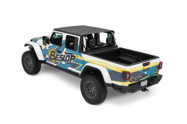 Bestop 20-23 Jeep Gladiator Header Safari Cable Style Bikini (Black Diamond)