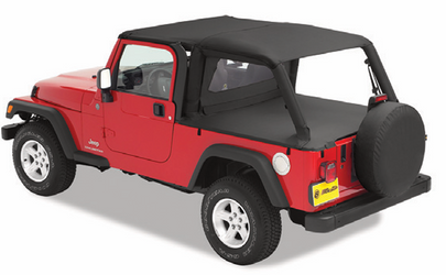 Bestop 90024-35 Duster Deck Cover Black Diamond for 04-06 Jeep Wrangler TJ Unlimited