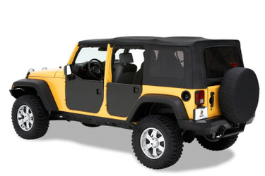 Bestop 07-18 Jeep Wrangler JK 4-Door Element Panels (Rear Doors Black)