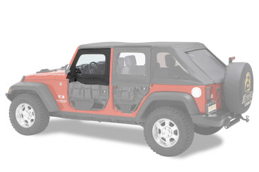 Bestop 07-18 Jeep Wrangler JK Element Upper Doors (Front Doors Black Diamond)