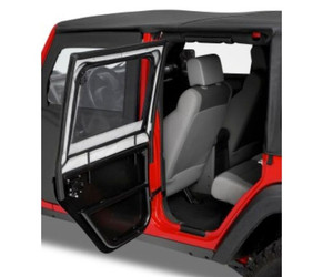 Bestop 07-18 Jeep Wrangler JK 4-Door Element Upper Doors (Rear Doors Black Twill)
