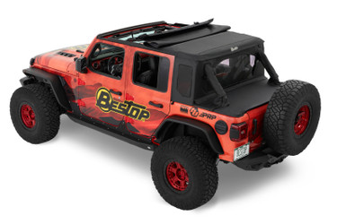 Bestop 53902-35 Halftop Soft Top Black Diamond for 18-23 Jeep Wrangler Unlimited JL