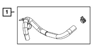 MOPAR 68237767AC Heater Return Hose for 15-23 Challenger & Charger SRT Hellcat 6.2L HEMI