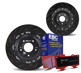 EBC S28KF1025 S28K Orangestuff Brake Pad & Two-Piece Floating Rotor Front Kit for 12-21 Jeep Grand Cherokee SRT8 6.4L, SRT 392 & 18-24 Durango SRT 392