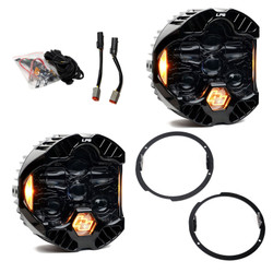 Baja Designs 44-8311 DOT LP6 LED Headlight Kit Amber DRL for 07-18 Jeep Wrangler JK with Halogen Headlights