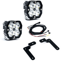 Baja Designs 44-0043 Squadron 2.0 Sport A-Pillar LED Light Kit Spot Clear Switch Controlled for 18-26 Jeep Wrangler JL & 20-26 Gladiator JT