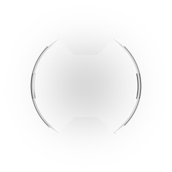 KC HiLiTES 5207 8" SlimLite LED Light Shield Clear