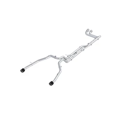 MBRP S51573CF ARMOR Pro Cat-Back Exhaust Dual Rear Exit Carbon Fiber Tips for 25-26 RAM RHO 3.0L Hurricane