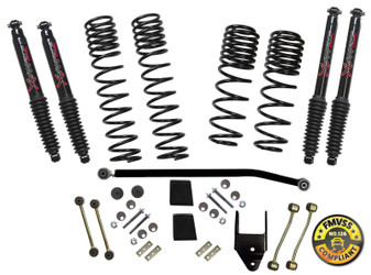 Skyjacker JL35RBPBLT 3.5" Dual Rate Long Travel Suspension Lift Kit with Black MAX Shocks for 18-26 Jeep Wrangler JL 2-Door Rubicon