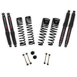 Skyjacker G251RPBLT 2.5" Front 1" Rear Dual Rate Long Travel Coil Spring Lift Kit with Black MAX Shocks for 20-26 Jeep Gladiator JT 3.6L Rubicon
