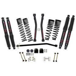 Skyjacker G351KBLTD 3.5" Front 2.5" Rear Dual Rate Long Travel Coil Spring Lift Kit with Black MAX Shocks for 20-26 Jeep Gladiator JT 3.0L EcoDiesel non-Rubicon