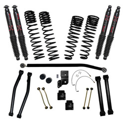 Skyjacker G452KBLTD 4.5" Front 3" Rear Dual Rate Long Travel Coil Spring Lift Kit with Black MAX Shocks for 20-26 Jeep Gladiator JT 3.0L EcoDiesel non-Rubicon