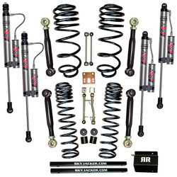 Skyjacker TJ253K-SVX-X 2.5" Dual Rate Long Travel Coil Spring Lift Kit with Flex Lower Control Arms with ADX 2.0 Remote Reservoir Shocks for 03-06 Jeep Wrangler TJ & Unlimited