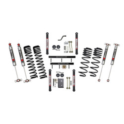 Skyjacker TJ401BPMLT 4" Dual Rate Long Travel Coil Spring Lift Kit with Standard Lower Control Arms with M95 Monotube Shocks for 97-02 Jeep Wrangler TJ