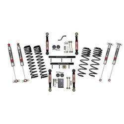 Skyjacker TJ401BPMLTX 4" Dual Rate Long Travel Coil Spring Lift Kit with Flex Lower Control Arms with M95 Monotube Shocks for 97-02 Jeep Wrangler TJ