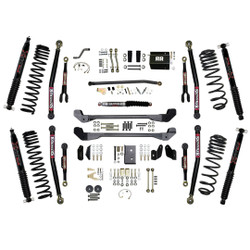 Skyjacker TJ60RR2LTK-B 6" Dual Rate Long Travel Rock Ready Series 2 Long Arm Lift Kit with Black MAX Shocks for 97-06 Jeep Wrangler TJ