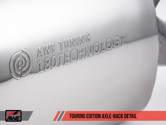 DISCONTINUED AWE Tuning BMW F3X N20/N26 328i/428i Touring Edition Exhaust Quad Outlet - 80mm Chrome Silver Tips