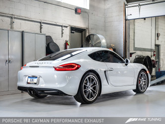DISCONTINUED AWE Tuning Porsche 981 Performance Exhaust System - w/Diamond Black Tips