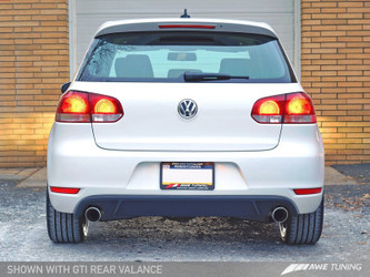 DISCONTINUED AWE Tuning Golf TDI (GTI Style) Performance Exhaust - Polished Silver Slash Cut Tips