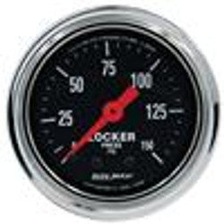 AutoMeter Traditional Chrome 2-1/16in 150 PSI Mechanical Air Locker Gauge - 2430