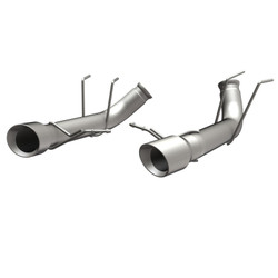 DISCONTINUED MagnaFlow 13 Ford Mustang Dual Split Rear Exit Stainless Axle-Back Cat Back Exhaust (Competition) - 15152