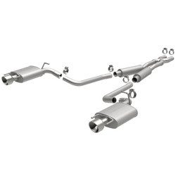 MagnaFlow 10-12 Cadillac CTS V6 3.0L (Exc AWD) Dual Split Rear Exit Stainless Cat Back Perf Exhaust - 15136