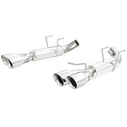 DISCONTINUED MagnaFlow 12 Ford Mustang V8 5.0L Dual Split Rear Exit Axle-Back Stainless Cat Back Perf Exhaust - 15077