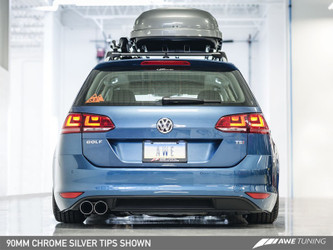 DISCONTINUED AWE Tuning VW MK7 Golf SportWagen Touring Edition Exhaust w/Chrome Silver Tips (90mm)